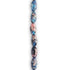 15mm Navy Colour Oblong Marbled Porcelain Strung Beads